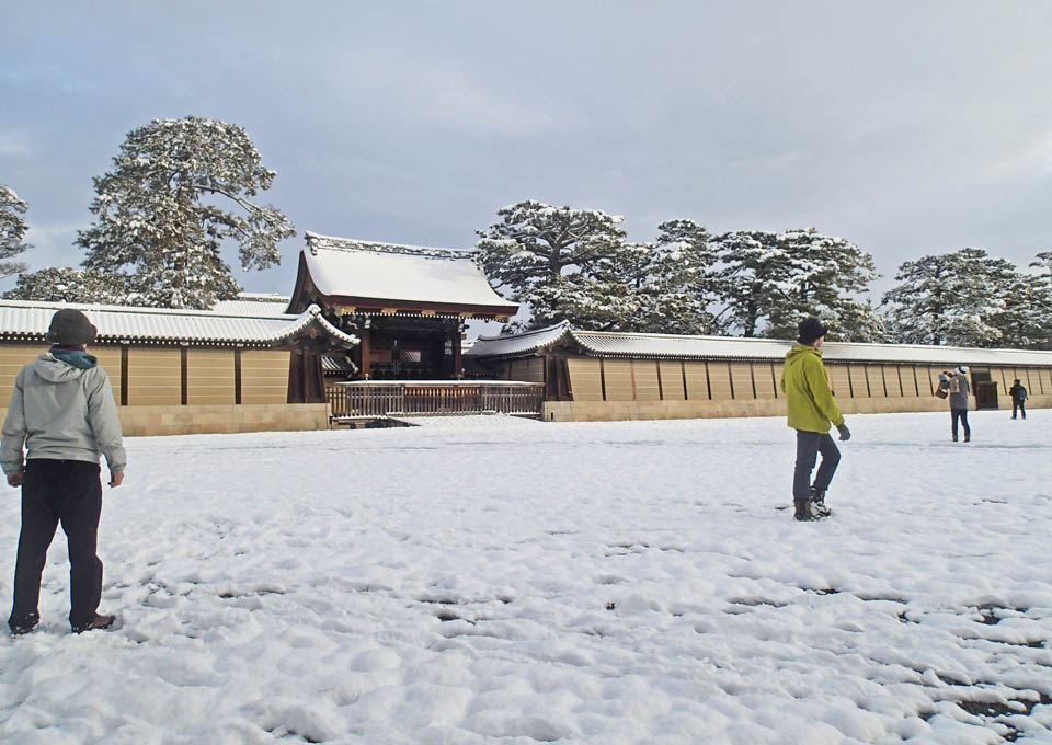 京都御苑の雪