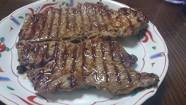 牛ロース肉の素焼き